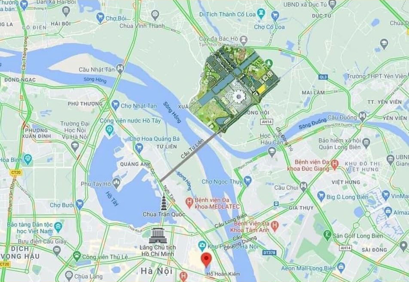 vị trí vinhomes global gate