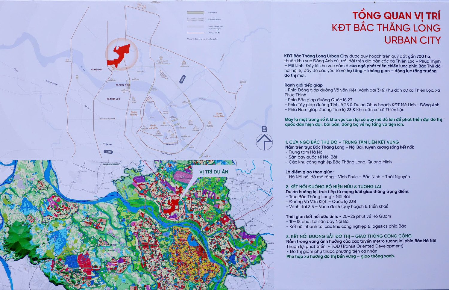 Vị trí dự án Bắc Thăng Long Urban City Vị trí dự án Bắc Thăng Long Urban City